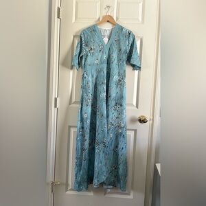 Floral Blue Maxi Dress